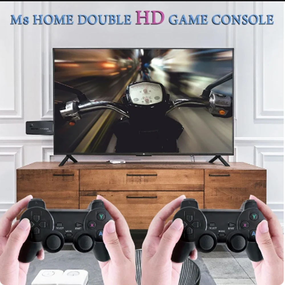 2026 Newest Video Game Stick Lite 4K M8 Console Game TV 64GB Double Wireless Controller