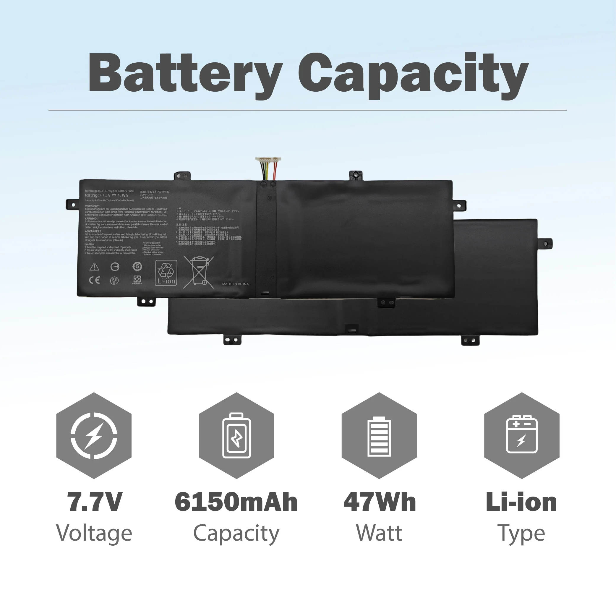 C21N1833 استبدال بطارية الكمبيوتر المحمول ل Asus VivoBook S14 S431 S431F S431FA S431FL UM431DA-AM006T U4500F/U BX431FA/L X431FL