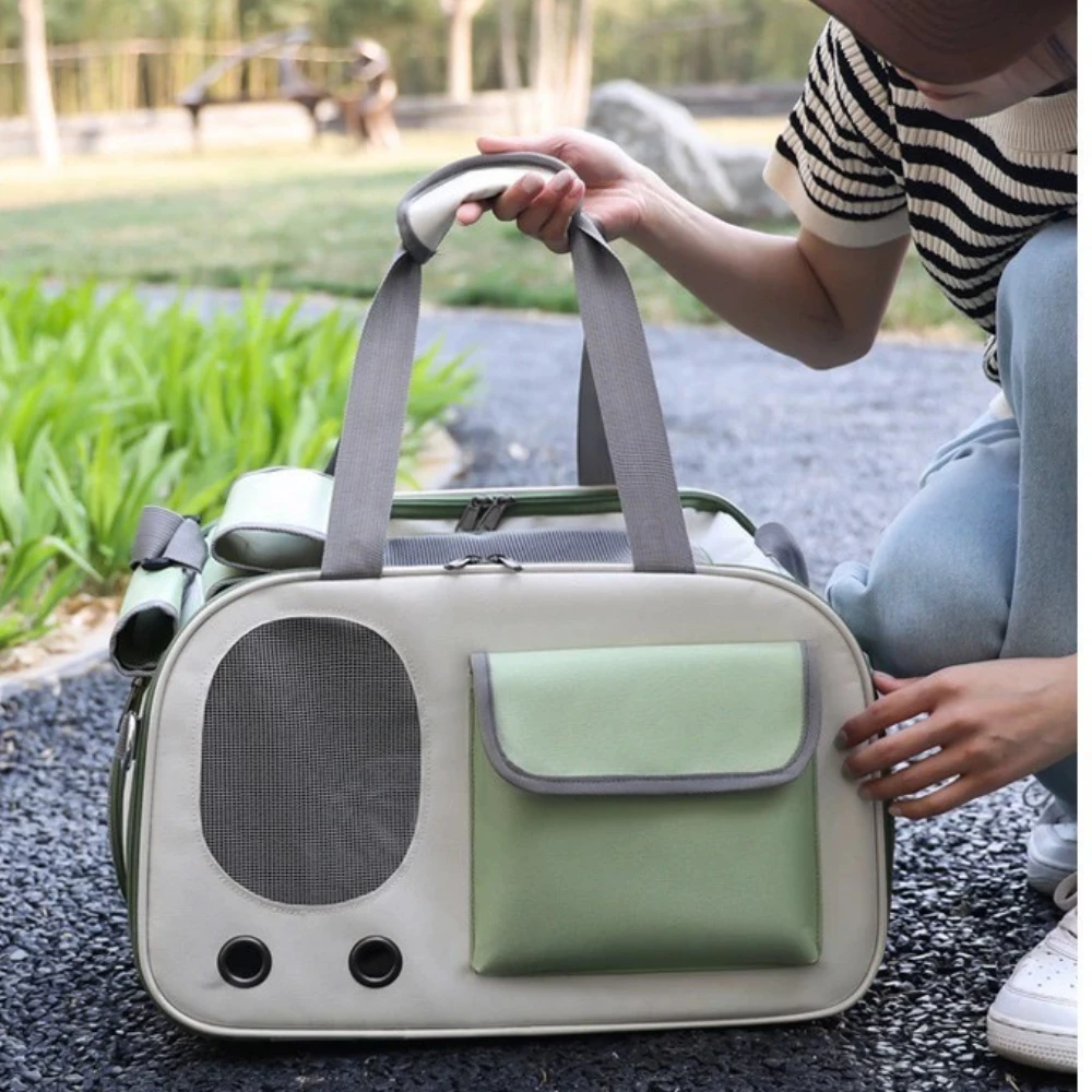 

Thickened Transparent Pet Carrier - Large Foldable Cat/Dog/Rabbit Backpack for Multi-Function Outdoor Travel
