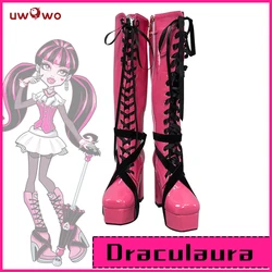 UWOWO Monster High Draculaura Cosplay buty nowe buty Anime potwór wysokie obcasy rozmiar 35-43 buty Aksesori Dibuat Sesuai