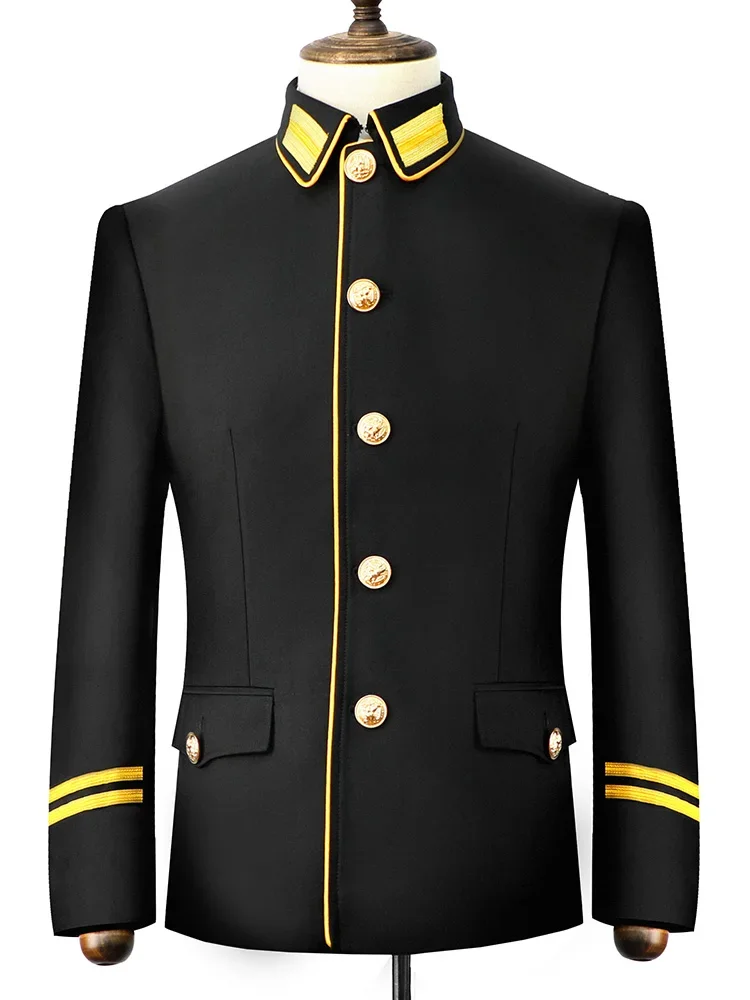 Security Guard Uniform Men Work Clothes Spring Autumn Business Suit Classic Hotel Concierge Workwear Jacket Pants Hat