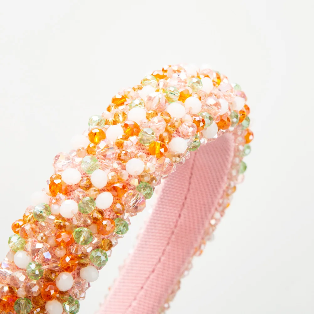 Heming headband new retro crystal high skull top headband niche light luxury temperament high-end hair accessories - view 2