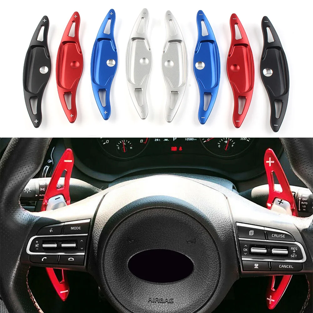 Aluminum Car Accessories Steering Wheel Paddle Shifter Extension Shift For Kia Stinger CK K8 2018 2019 2020-up 1Pair