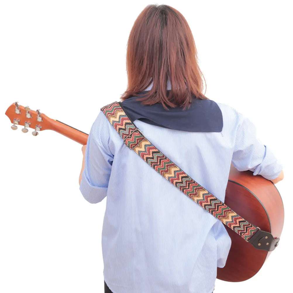 

Guitar Strap Exquisite Craftsmanship Durable Lightweight Easy Carry Assorted Color Suitable Various Guitars Guitar Strap