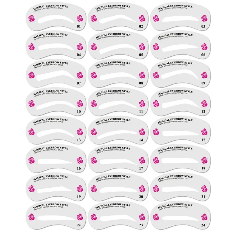 1/2/4/6set Eye Makeup Stencils Grooming Eyebrow Stencil Kits DIY Eyebrow Templates For Women Make Up Beauty Tools Accessories