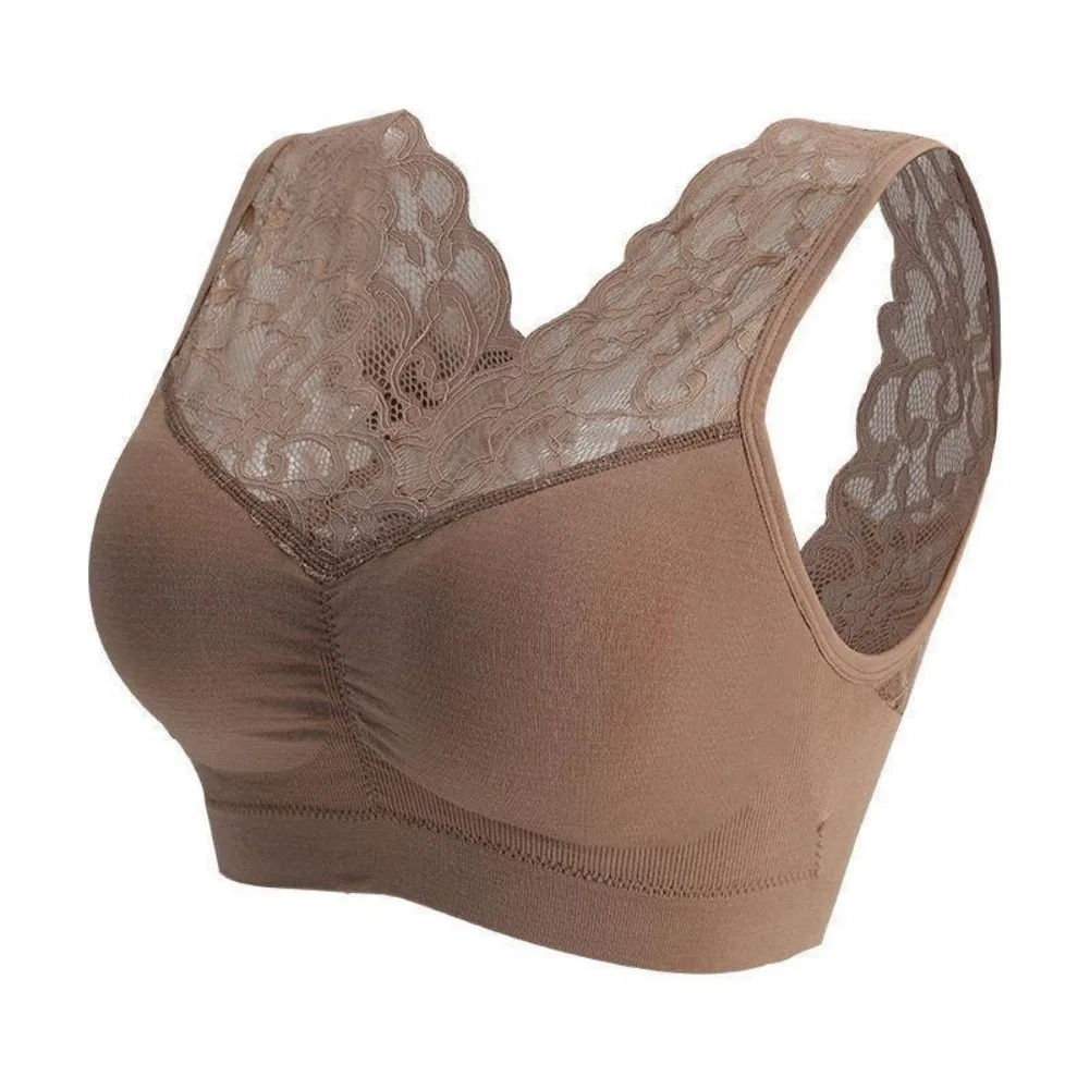 New Polyester Wireless Bra Lace Seamless Padded Bralette Comfortable Breathable Women Lingerie Women Underwear