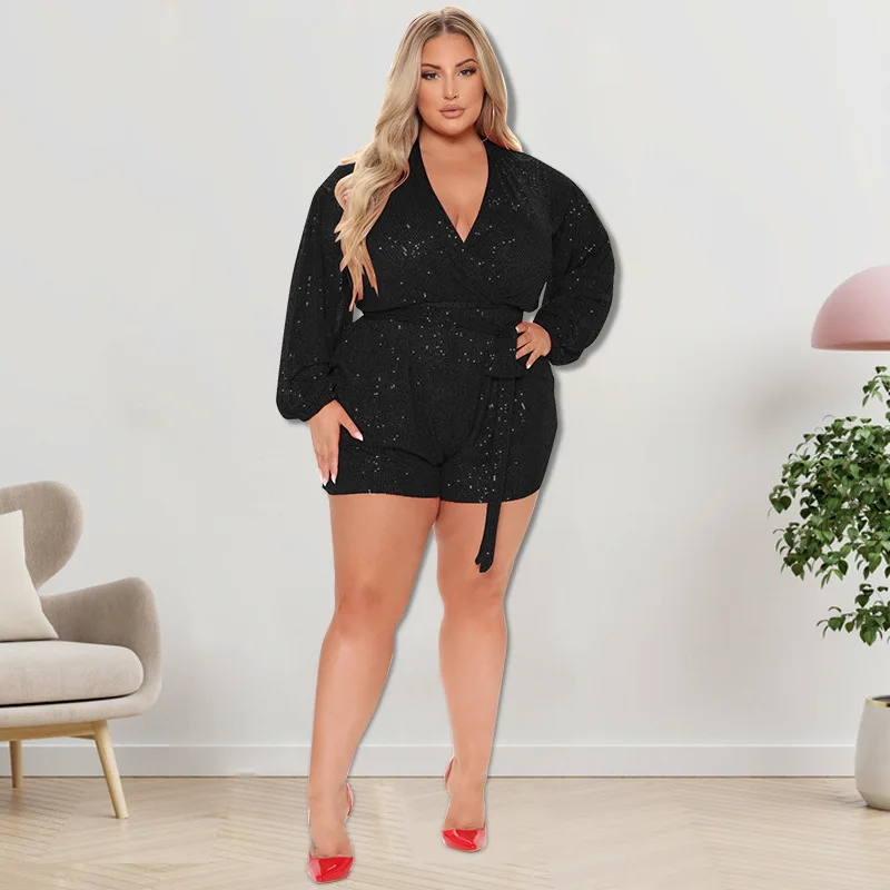 

218257 Large Women's Beaded One-piece Shorts