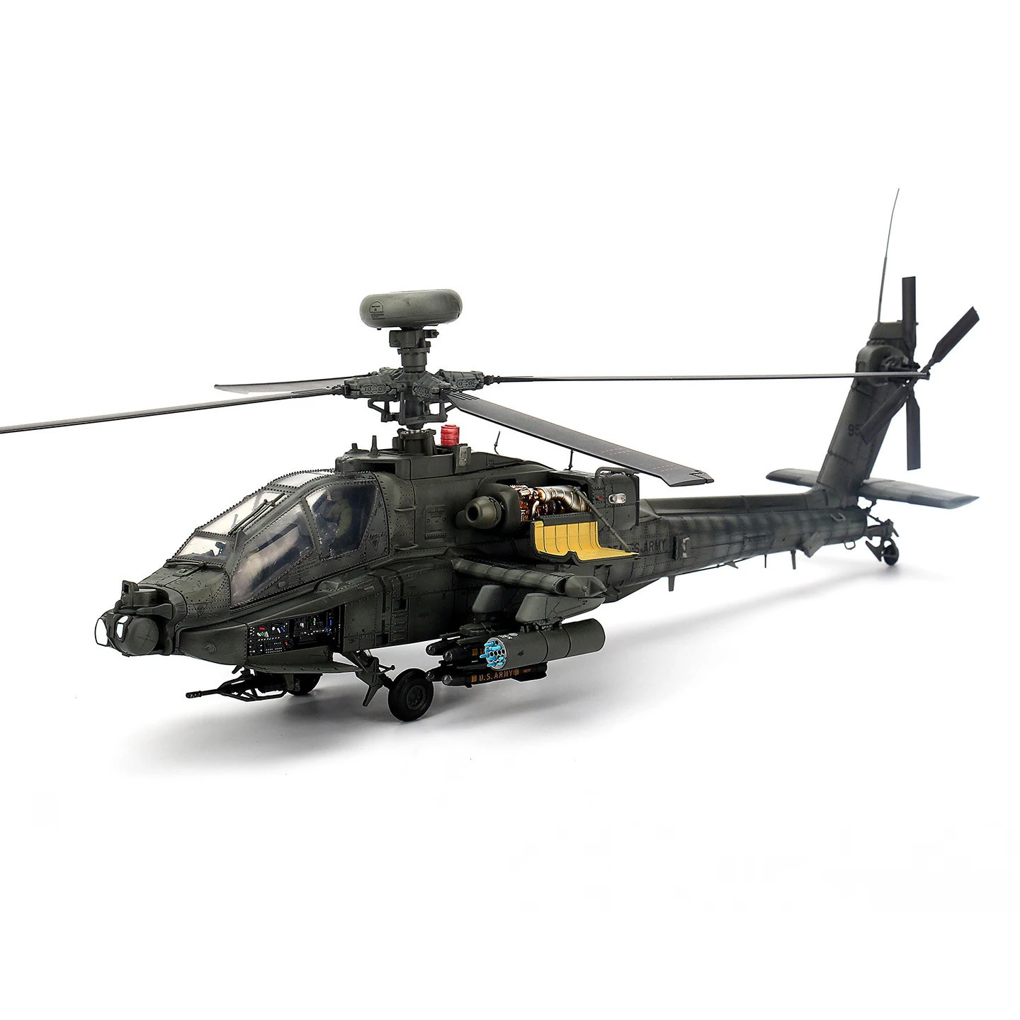 

BLESS 1:48 Scale AH-64D Attack Helicopter Military Model Diecast Alloy Classics Nostalgia Toys Souvenir Gifts Static Display