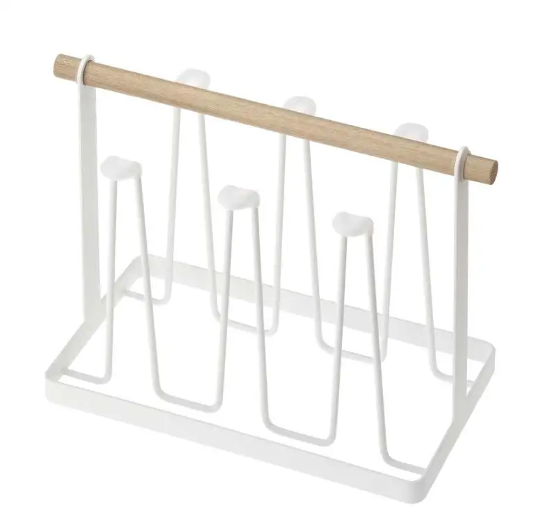 【Zhubai Home】Metal Coffee Mug Holder Rack Organizer Stand for Kitchen Counter Cabinet Table Universal Wire 6 Hooks Cup Storage