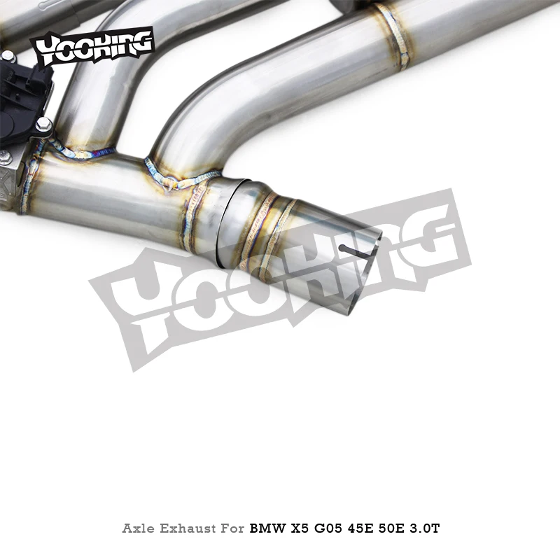 YK Rear Muffler Section For BMW X5 G05 45E/50E 2019+ Valvetronic Muffler Exhaust Pipe With Remote Controller
