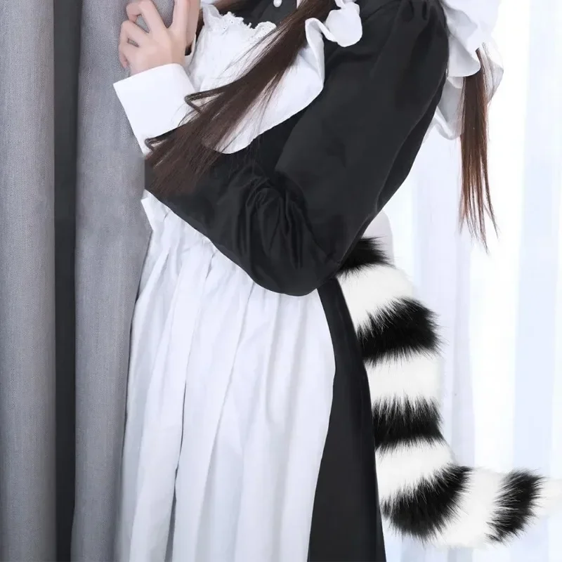 Cosplay Animal Tail Anime Costumes Props Cat Fox Plush Tails Role Play Halloween Party Kawaii Accessories Cosplay Fake Fox Tail