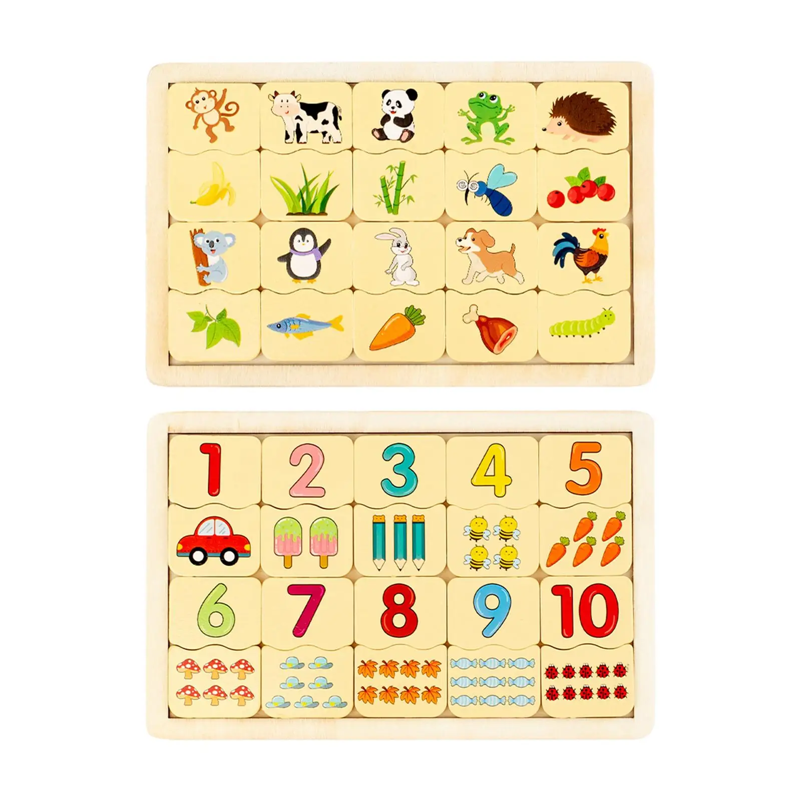 

Wooden Puzzle Matching Toy Wood Toy Develops Motor Skill Montessori Education Toy Learn Recognition Toy for Kids Preschoolers