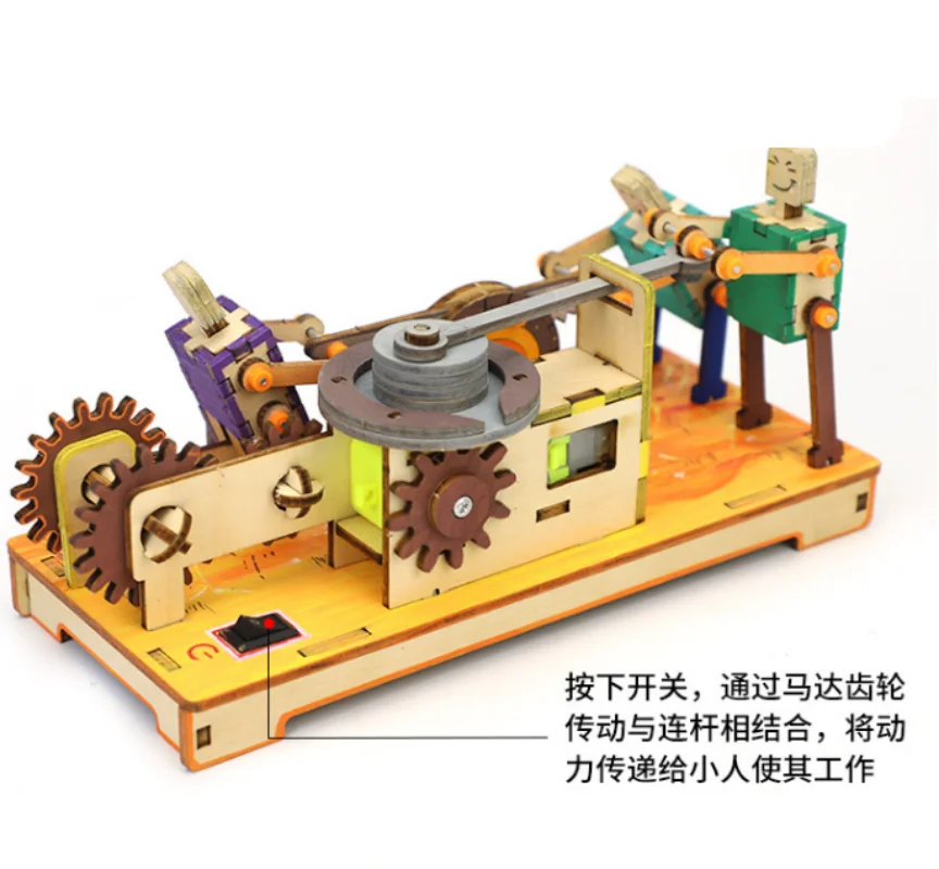 

DIY Color Science Experiment Material Kit Electric Grinding Of Wooden Figures Sawmill Children Toys G349
