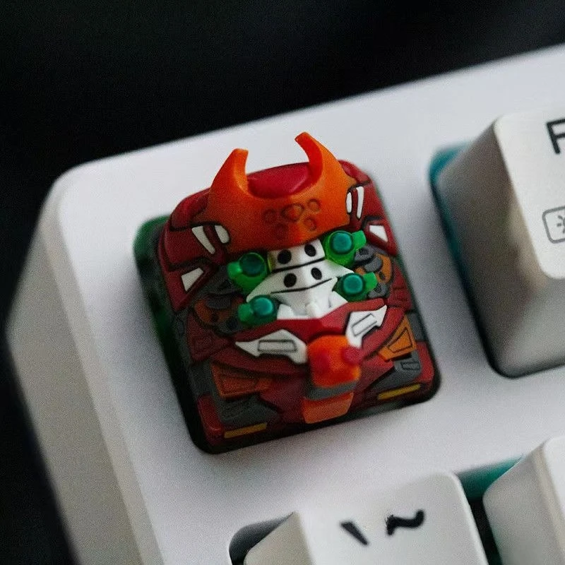Nieuwe NEON GENESIS EVANGELION Keycap Anime Gepersonaliseerde Keycap Mechanische Toetsenbord Keycaps Hars ESC Accessoires Decoratie Geschenken