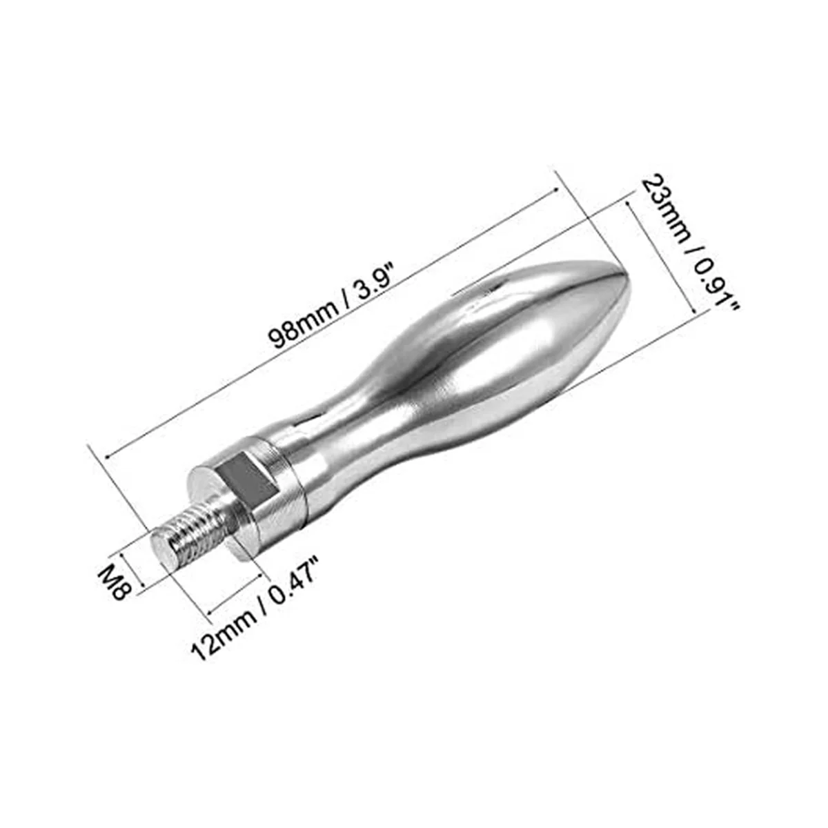 ABZV-manijas de sujeción perillas de tornillo mango M10 x 12mm mango giratorio de acero roscado, 2 piezas