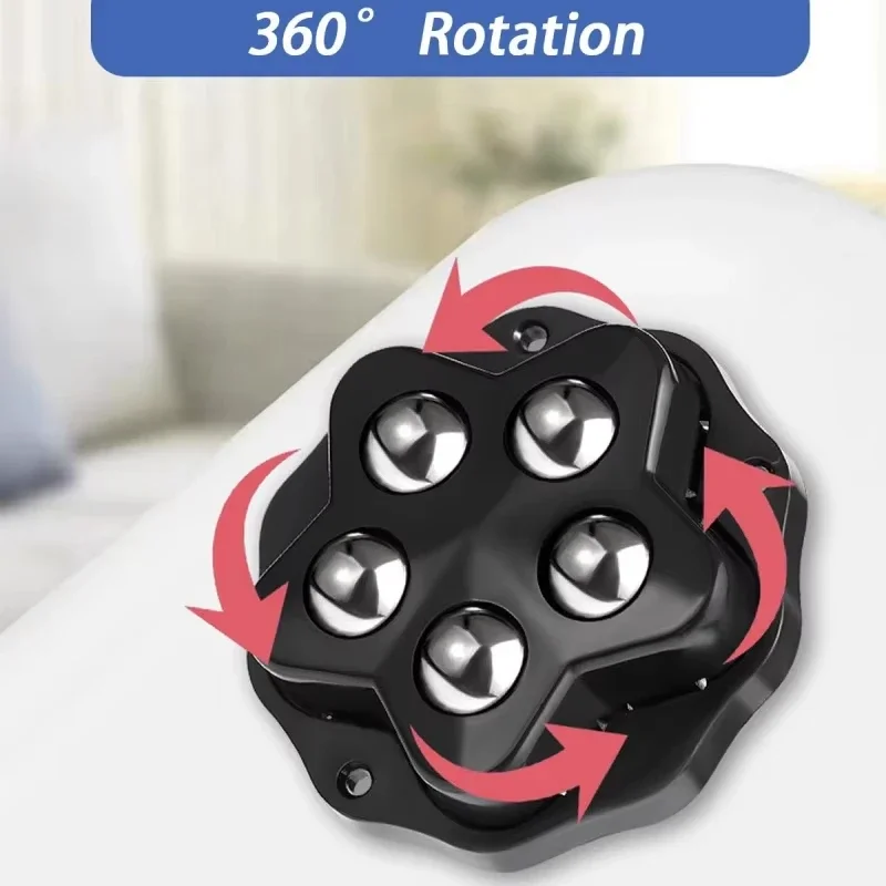 4pcs Self Adhesive Caster Wheels Super Load-bearing 5 Beads Universal 360° Rotating Wheels For Home Appliances Storage Boxes