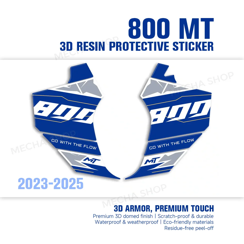 For CF MOTO 800 MT 800MT Explore 2023-2025 Accessories 3D Resin Sticker Protection Side Tank Pad Decals Waterproof Kit