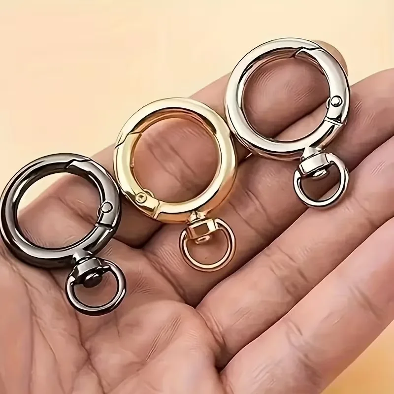 15pcs Durable Zinc Alloy Multifunctional Keychain Additions | 360 Degree Rotating Hook for Outdoor Leisure, Camping  Travel Gear