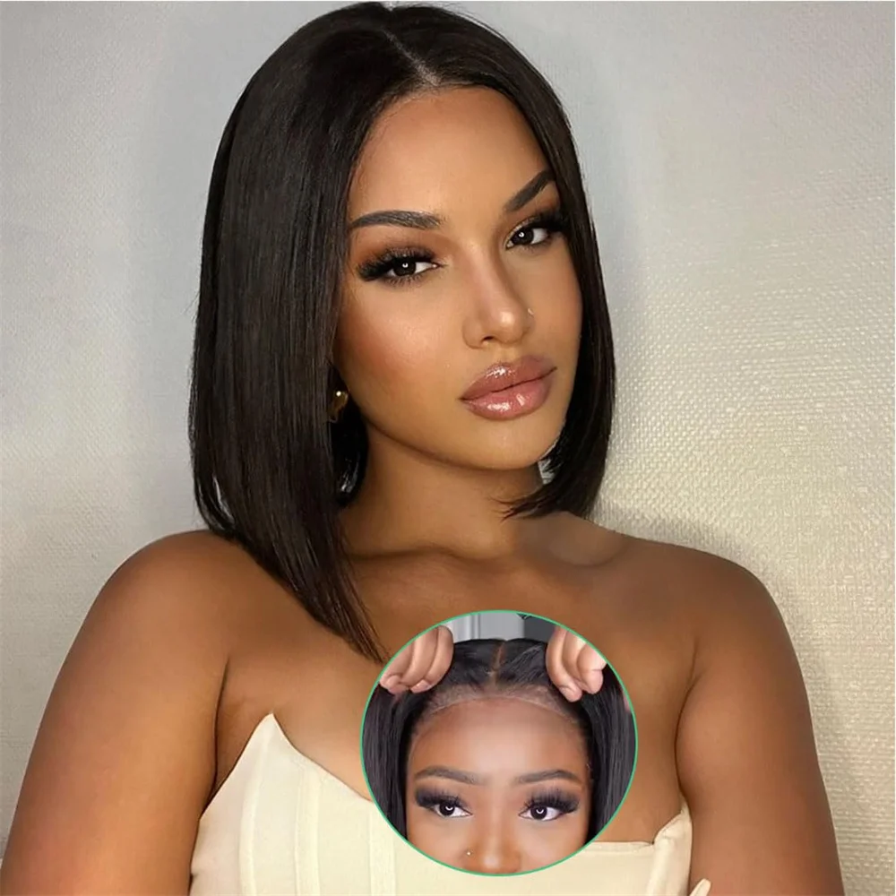 straight-bob-4x4-put-on-and-go-lace-front-wig-human-hair-pre-plucked-for-women-brazilian-180-density-glueless-natural-color