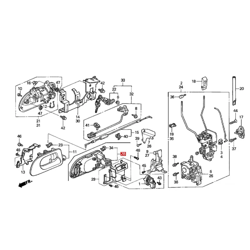 72160-SCP-W01 72120-SCP-W01 Suitable for Od ys se y RA6 Interior door handle, interior handle