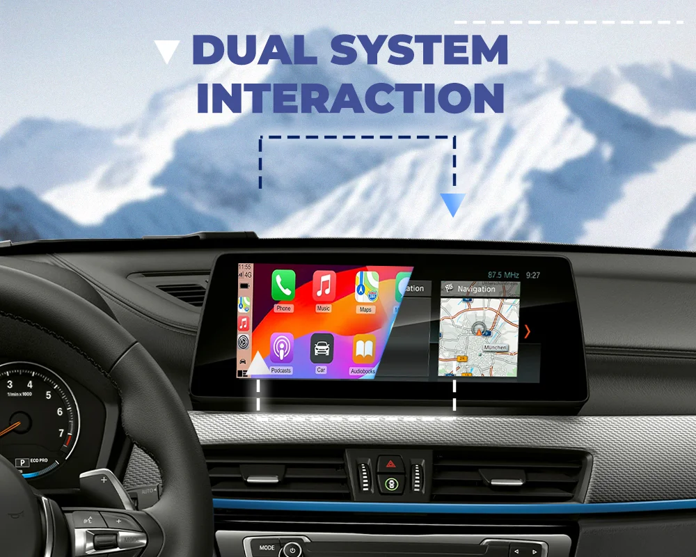 BONROAD Kabelloses CarPlay Android Auto für BMW EVO System Modul Adapter MMI Box 1 2 3 4 5 6 7 Serie X1 X3 X4 X5 X6 MINI F56 F15 F16 F25 F26 F48 F10 F22 F20 F30 – Detail 9