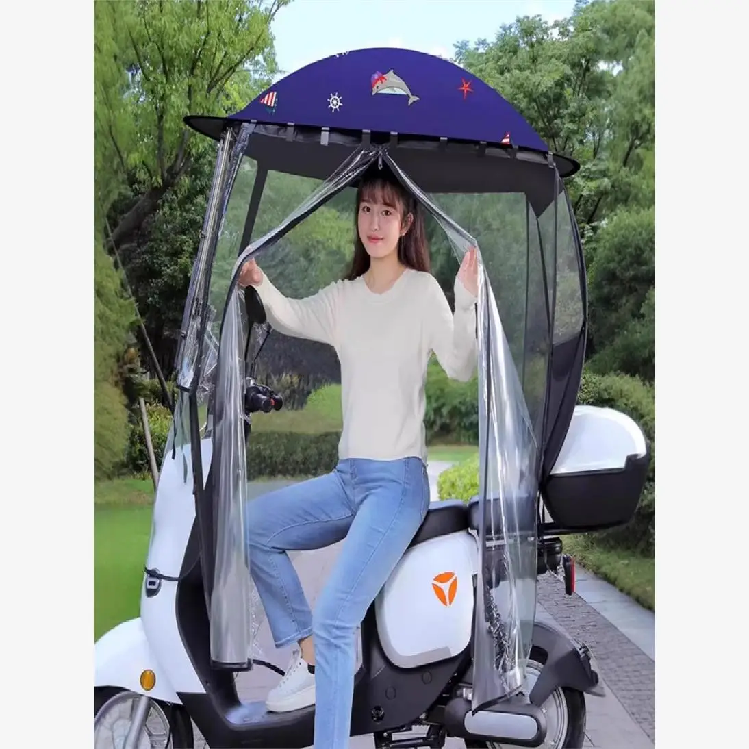 

Full Enclosure Vehicle Specific Rain Sunade Umbrella Windproof Rain elter for Cars Cusizable DIY
