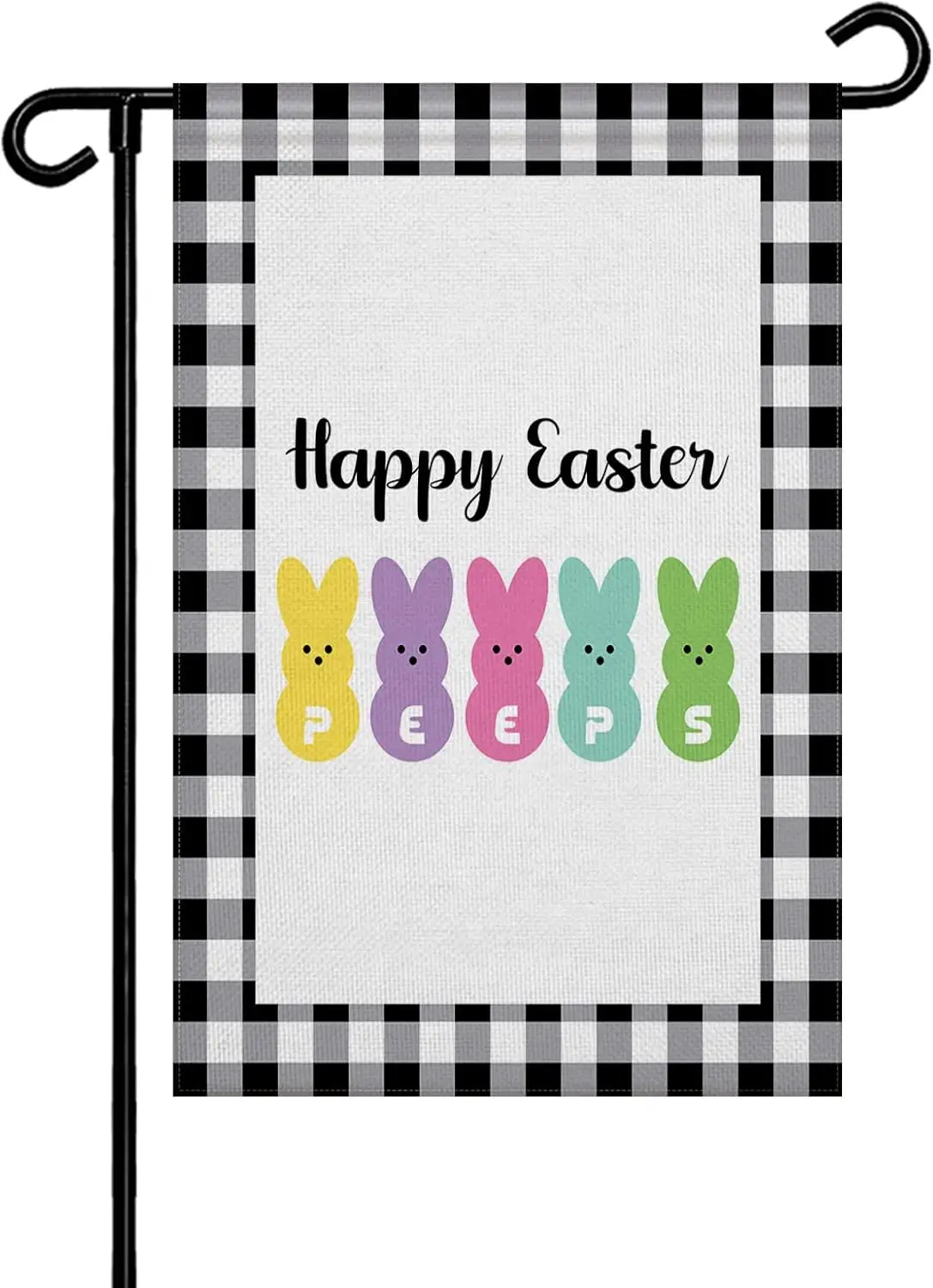 Peeps Bunny Garden Flag 12x18 Double Sided for All Seasons Decorative Welcome Yard Flags for Outside Décor,Easter Colorful Bunni