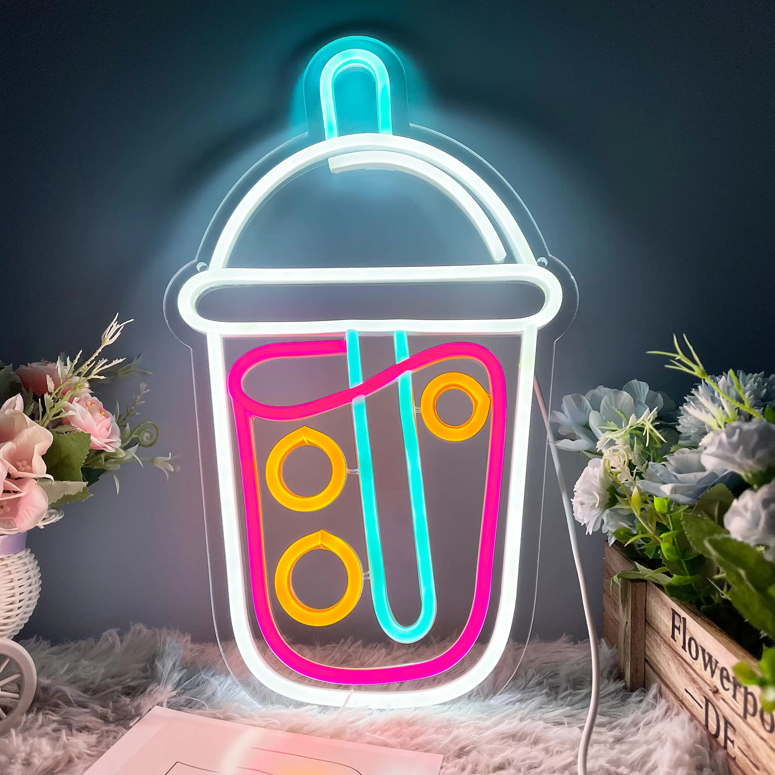 

Led Neon Sign Lights Boba Milk Tea Shop Neon Led Sign Pantry Room Decoration Wall Hanging Neon Light Sign For Cafe Restaurant