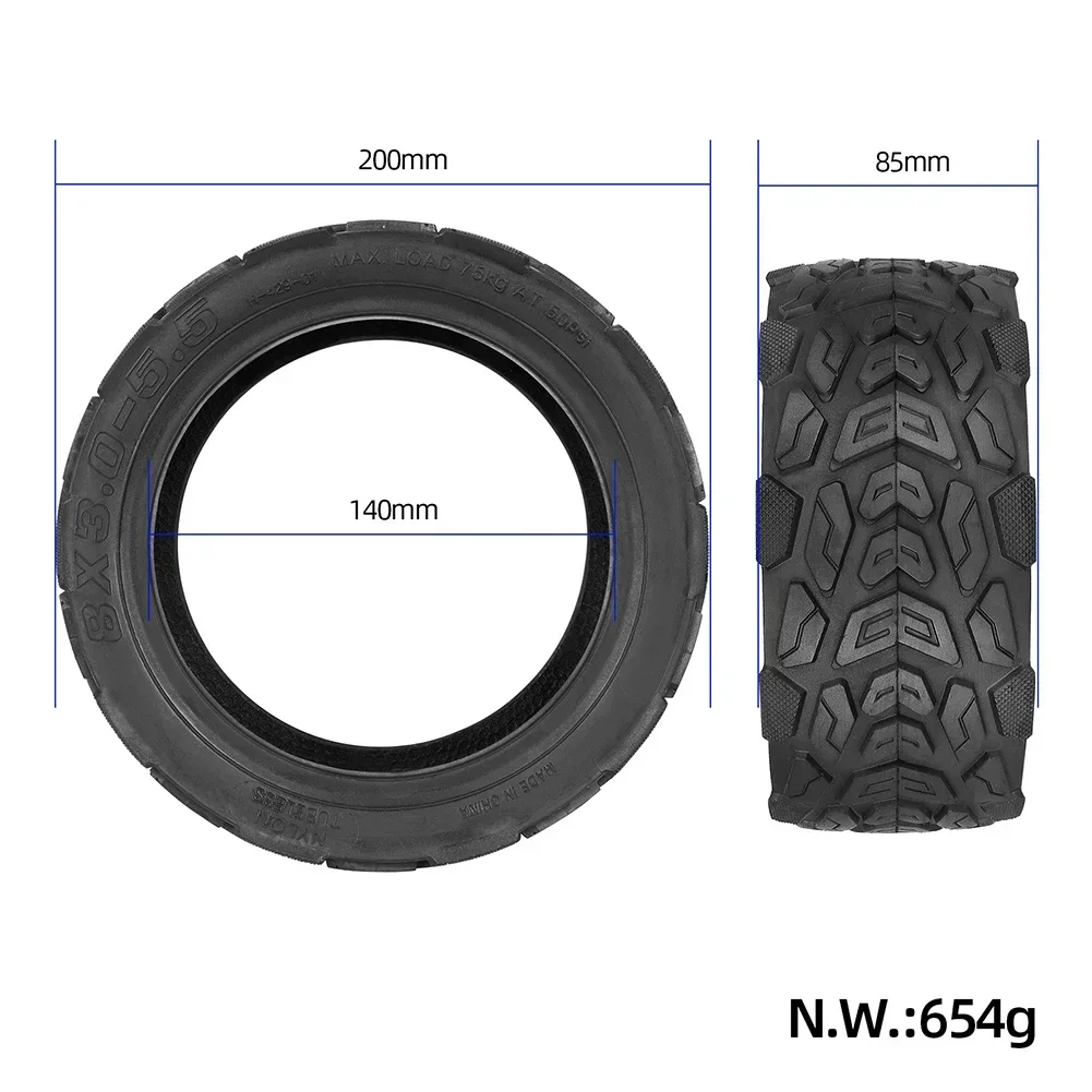 8X3.00-5.5 Tire Tubeless Vacuum Tyre For Kaabo Mantis 8 Pro Electric Scooter Front And Rear Whee 8x3.00-5.5 Vacuum Tire Parts