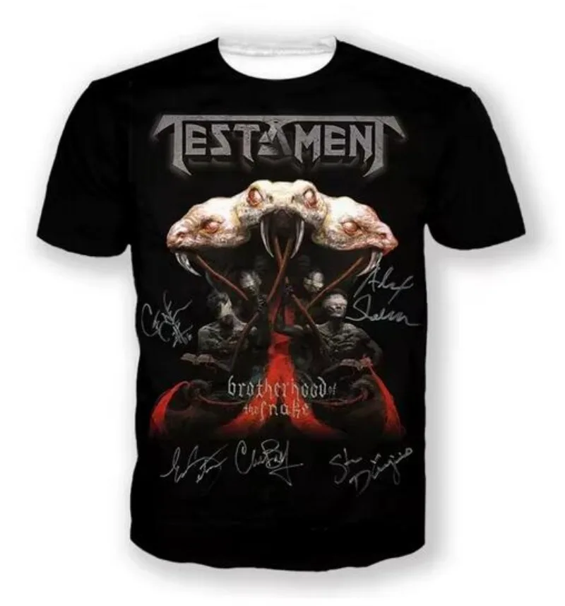 

New Fashion Men/Women Testament ROCK 3D Print Short Sleeve T-Shirt Fashion T Shirt Sport Hip Hop Summer Tops TX108