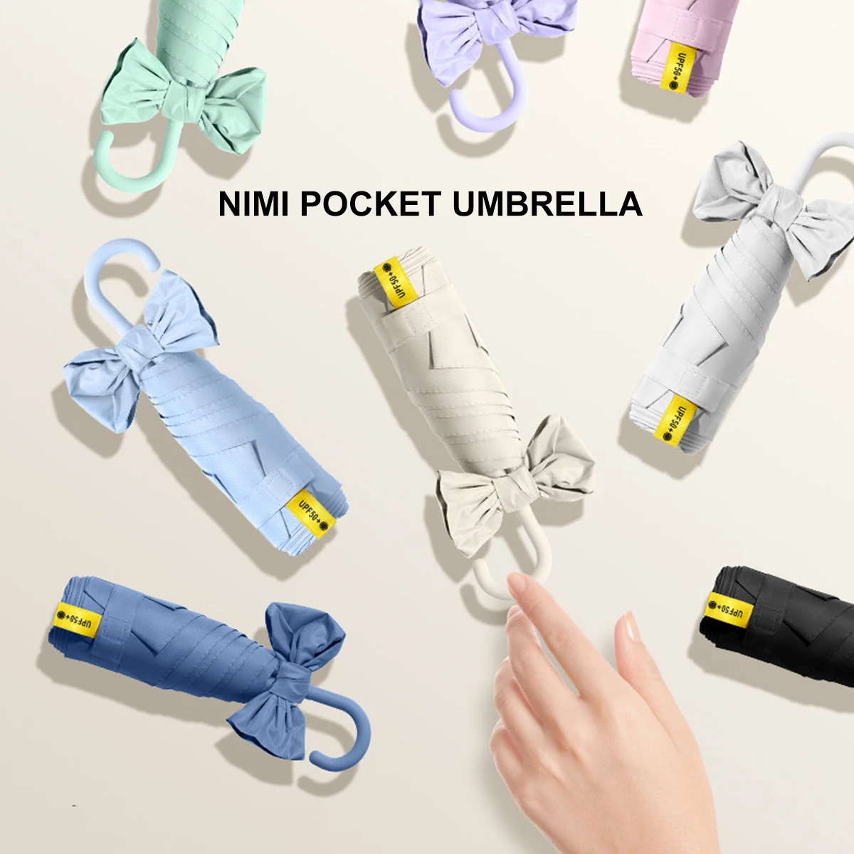 Ultralight And Compact Portable Capsule Umbrella UV Protection Umbrella Mini Five-fold Umbrella