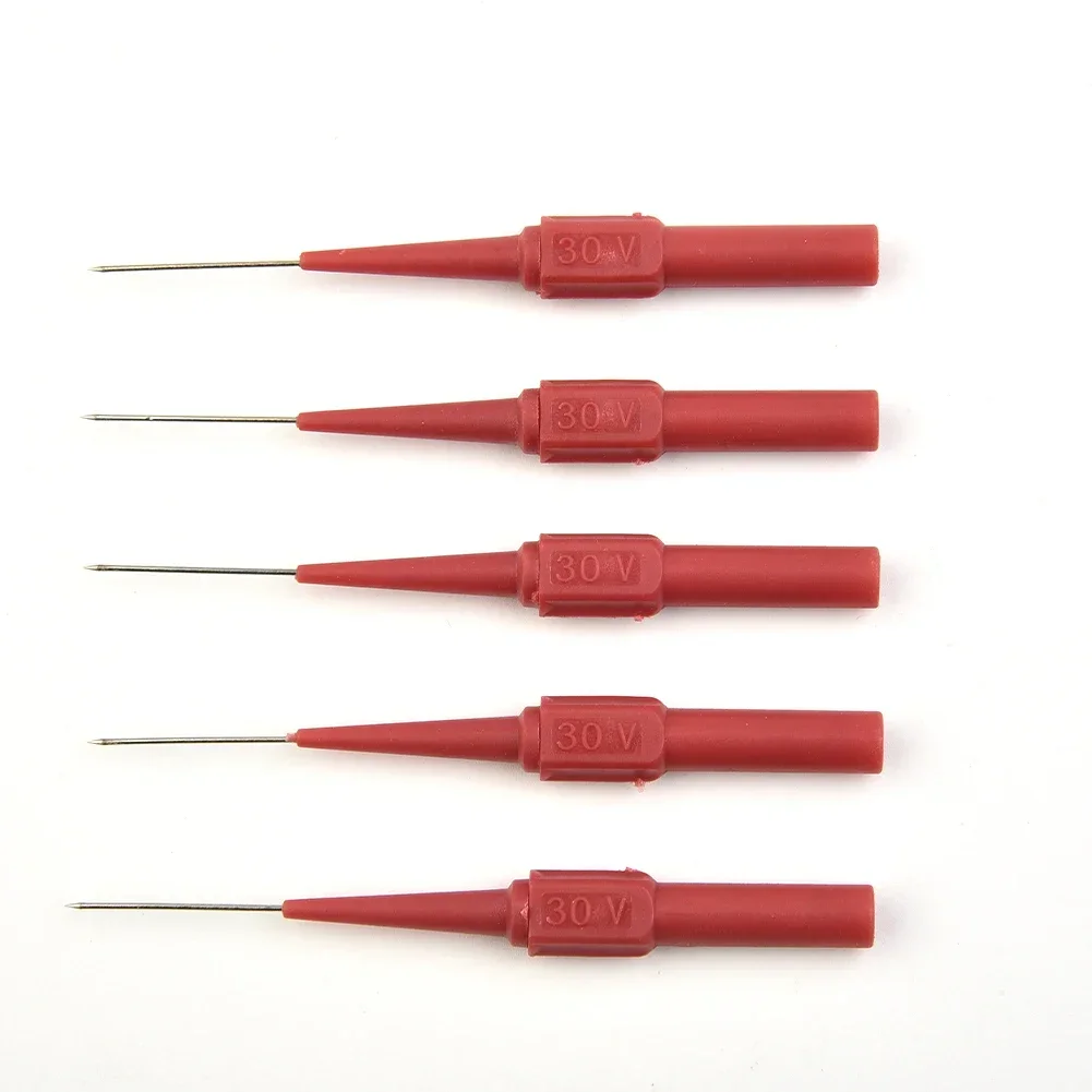 2/10 PCS Insulation Piercing Needle Non-destructive Multimeter Test Probes Red/Black 30V For Banana Plug