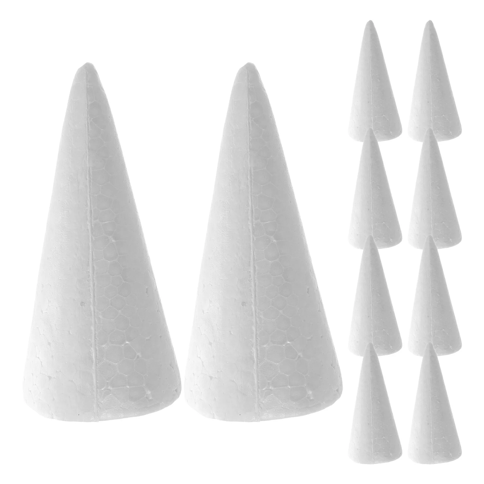 

12 Pcs Foam Cone Christmas Tree Mini Ornament Cones for DIY Crafts Set Shaped Child Children