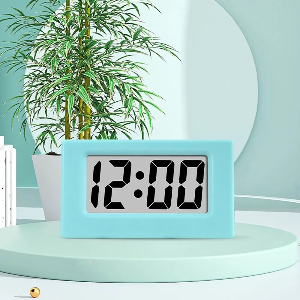 Car Time Display Digital Clock Mini LED Clock Portable Cute Electronic Digital Clocks Mute 24Hour Snooze Desk Clock Student