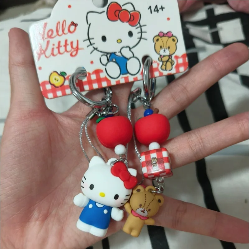 Authentic Product with Tag Sailor Uniform Hello Kitty Pvc A Pair Bead Keychain Camera Earphone Case Hang Ornaments Holiday Gifts view 6