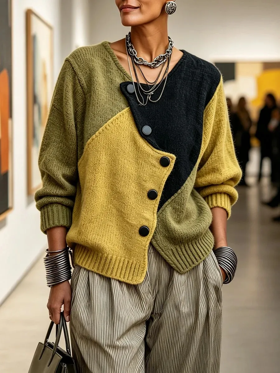 Autumn Women's Knitted Sweater Oversize Chic O Collar Vintage Pullover Soft Winter Warm Vintage Red Sweaters For Women 2026 Tops