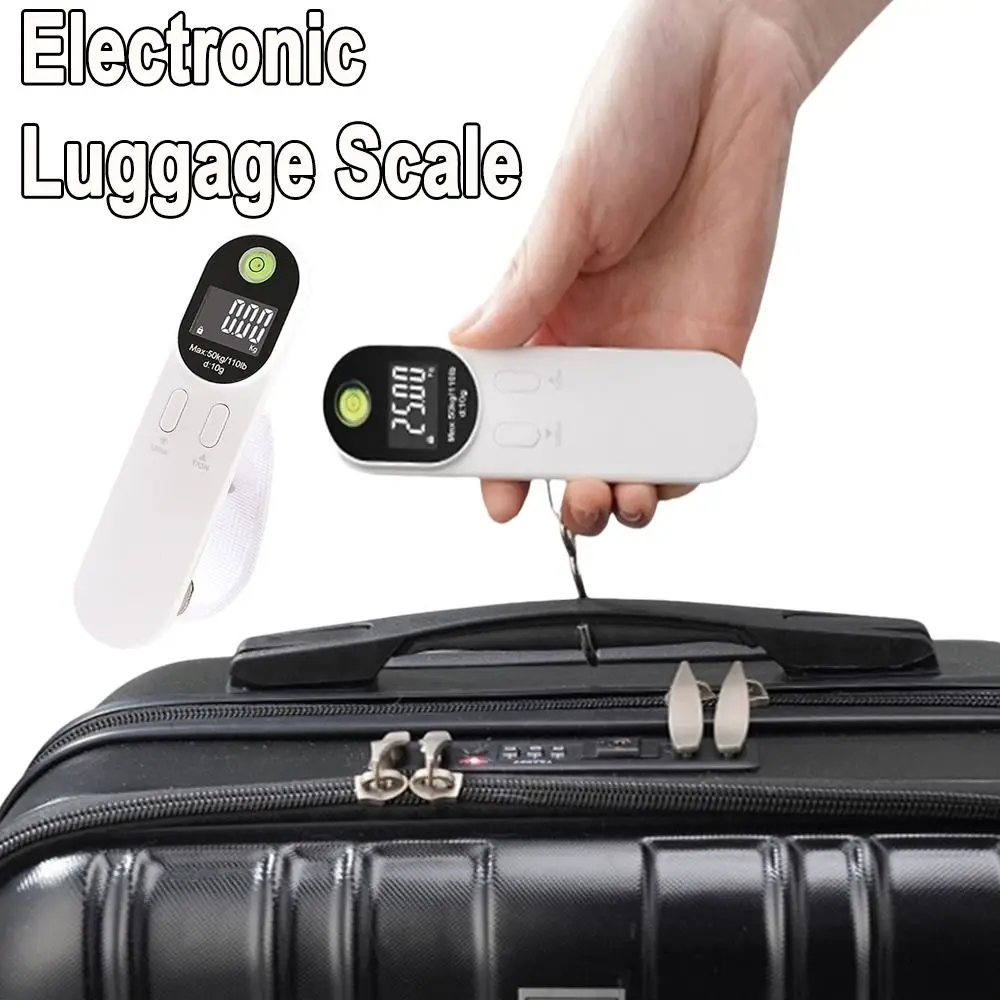 Portable Electronic Luggage Scale Dual Color Bult in Level Meter Travel Weighing Scale Durable Kg/Oz/Ib Digital Hanging Scales