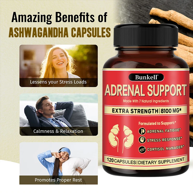 Premium Adrenal and Cortisol Health Supplement - Helps Relieve Mood and Stress, Boosts The Immune System and Energy Production