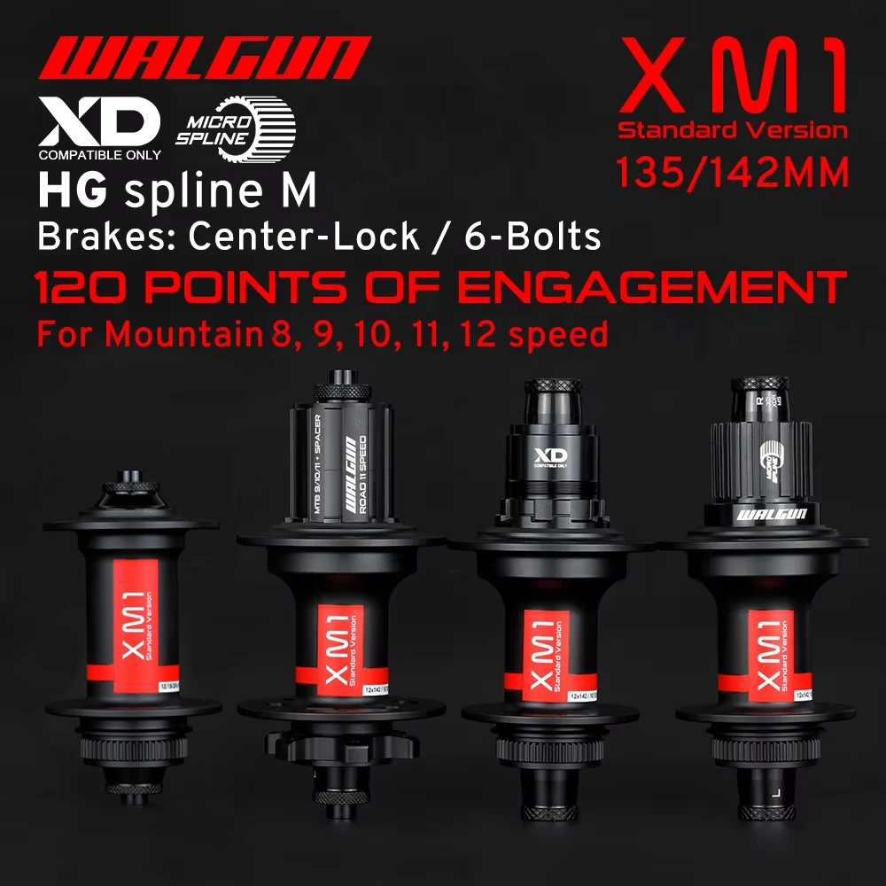 XM1 Bike Front Rear Hub 32 Hole MTB Mountain Bikes Hub HG XD XDR MS Micro Spline Freehub 11 12 Speed 135 142 QR Thru Bicycle Hub