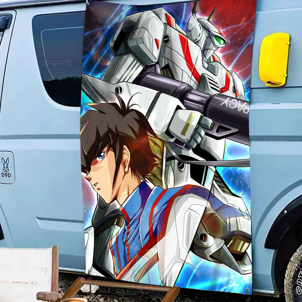 Anime R-Robotech Family Gatherings Outdoor Atmosphere Flags Camping Decorations Banners