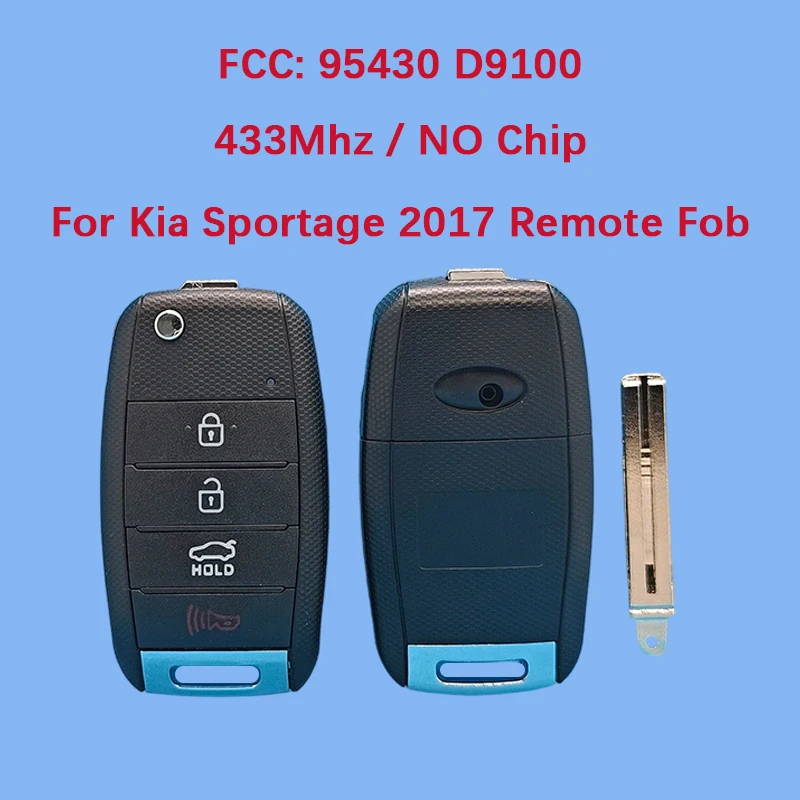 

CN051069 Послепродажный 4-кнопочный смарт-брелок 433 МГц FCC 95430-D9100 4D чип для KIA Sportage 2017