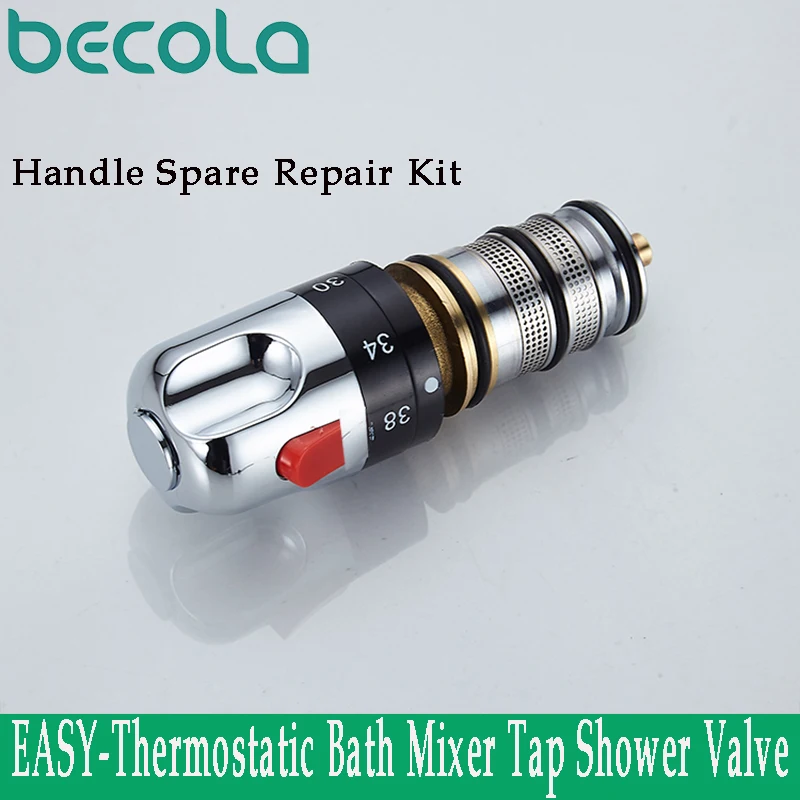 Becola Einfach-Thermostat Bad Mischbatterie Dusche Ventil Griff Ersatz Reparatur Kit Patrone Konstante Temperatur Control Messing Wasserhahn