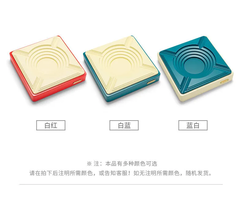 Cigar Ashtray Large Capacity Four Slots Ceramic Ashtray Patchwork Color Cigarette Extinguisher Non-Slip Bottom Household