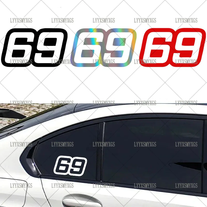 

Self-Adhesive Custom Personalized 69 Car Stickers Waterproof Sunscreen Vinyl Decal PVC wholesale Car Accessories