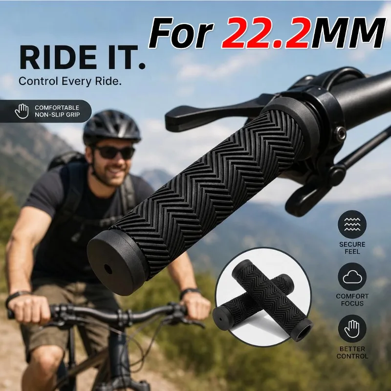 Fahrrad-Lenkergriffe MTB Mountainbike Gummi Rutschfeste Lenkergriffe 22,2mm Universelle Handgriffe für Roller und Radfahren
