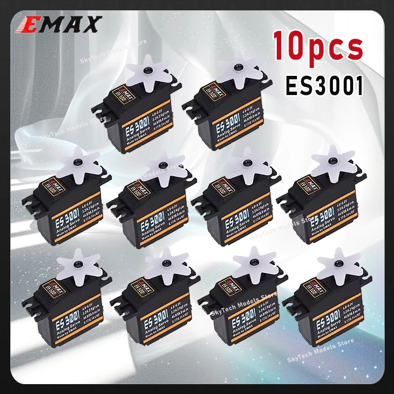

10 шт. Стандартный серводвигатель EMAX ES3001 (43G) — для радиоуправляемых автомобилей, вертолетов, лодок и самолетов