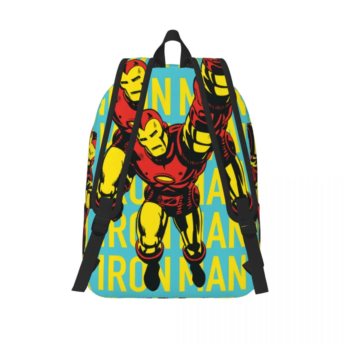 Iron Man Canvas Daypack para estudante do ensino médio, Bookbag para adolescentes, Mochila de caminhada, Escola