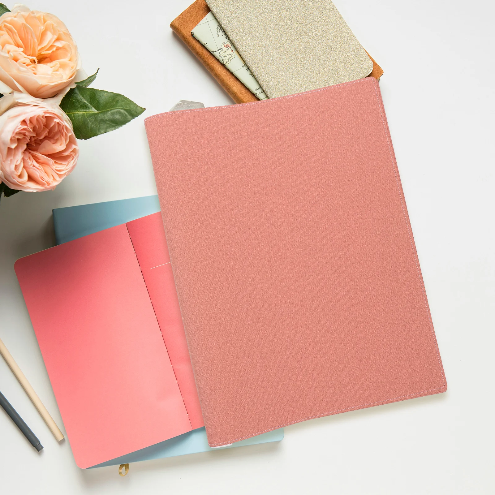 1 قطعة غطاء دفتر الموثق المحمولة فضفاضة ورقة قذيفة قابلة لإعادة الاستخدام منظم وثائق قوي مدرسة مكتب التموين مخطط مجلد الملف