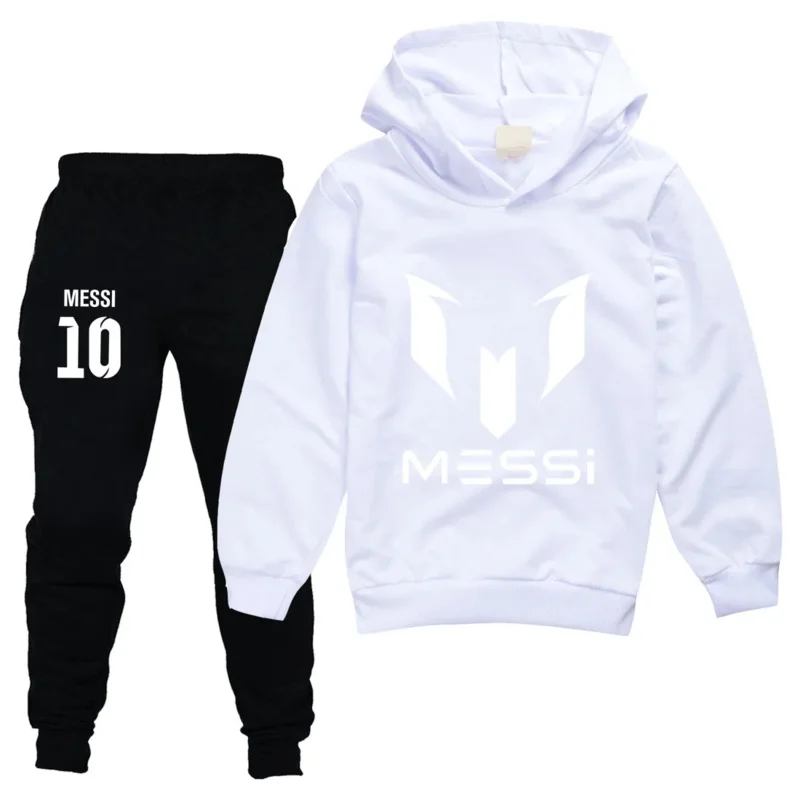 Messing-Conjuntos de ropa para niños y niñas, sudaderas con capucha y pantalón a la moda, ropa para niños, traje deportivo para primavera y otoño, chándal
