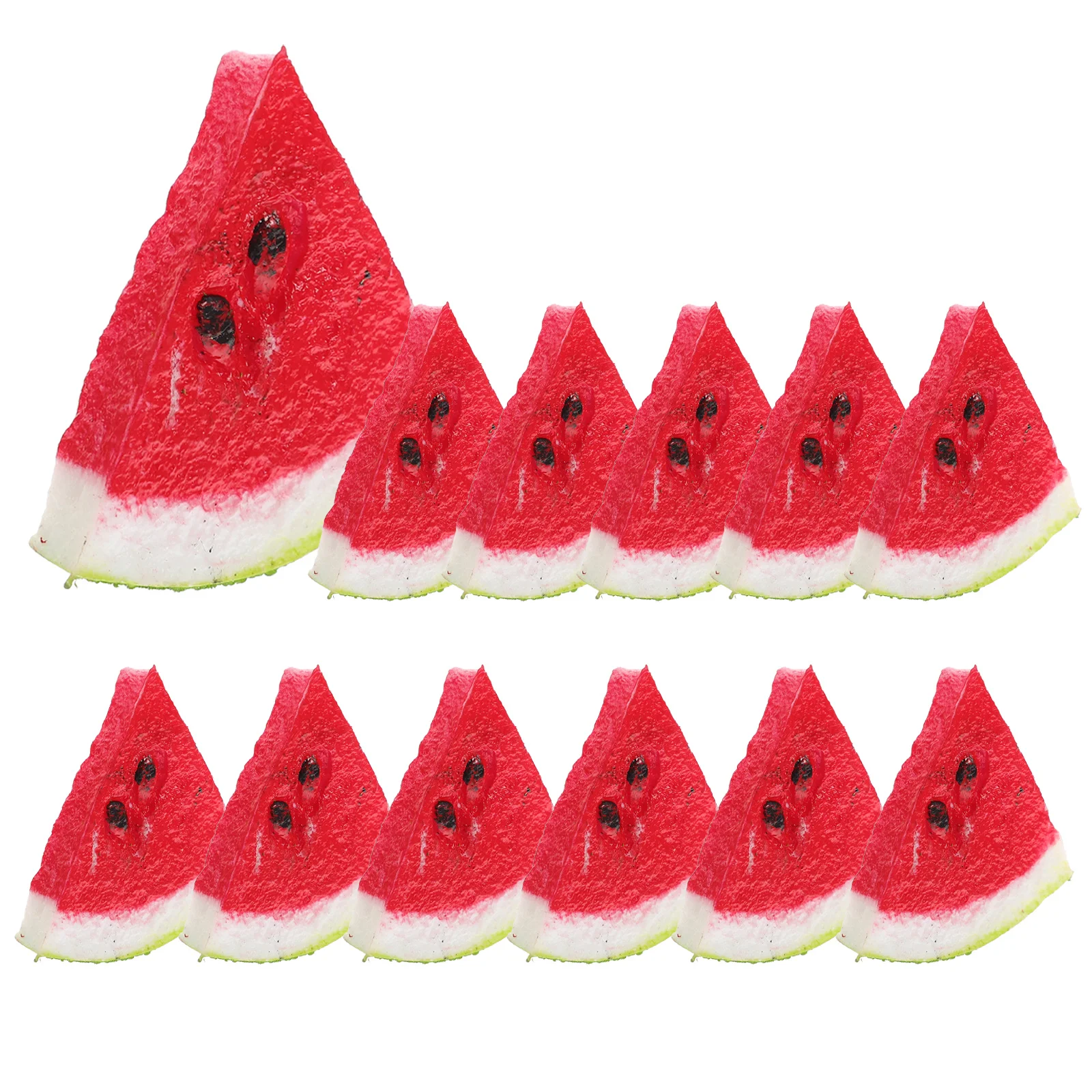 

12Pcs Lifelike Watermelon Slice Decorations Artificial Fruit Plate Props Home Party Photography Simulated Watermelon Craft Set